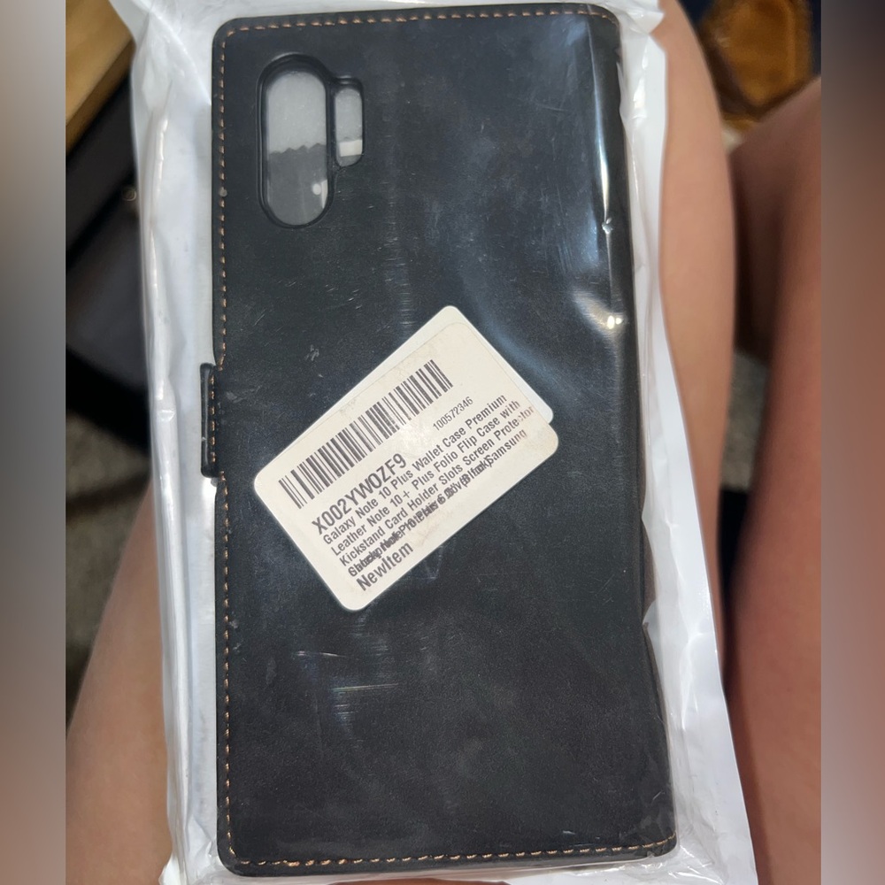 Galaxy Note 10 plus wallet phone case. Premium leather case. Still in package